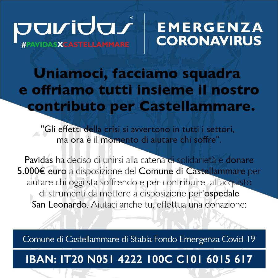pavidas dona 5mila euro al comune di castellammare