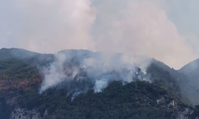 Sant'Antonio Abate. Incendio in montagna, arriva anche un canadair 41 Vasto incendio a Gragnano.  Fiamme avvolgono il monte Pendolo.