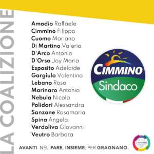ELEZIONI GRAGNANO | Cimmino avanti con le civiche: «Contano gli uomini e le idee» 8 elezioni gragnano | cimmino avanti con le civiche: «contano gli uomini e le idee»