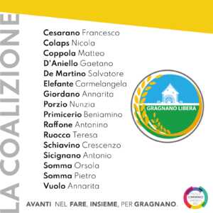 ELEZIONI GRAGNANO | Cimmino avanti con le civiche: «Contano gli uomini e le idee» 7 elezioni gragnano | cimmino avanti con le civiche: «contano gli uomini e le idee»