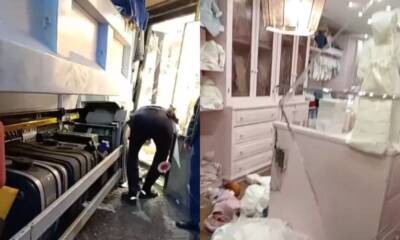 Castellammare, tragedia sfiorata: camion sfonda una vetrina 4 lager nazisti