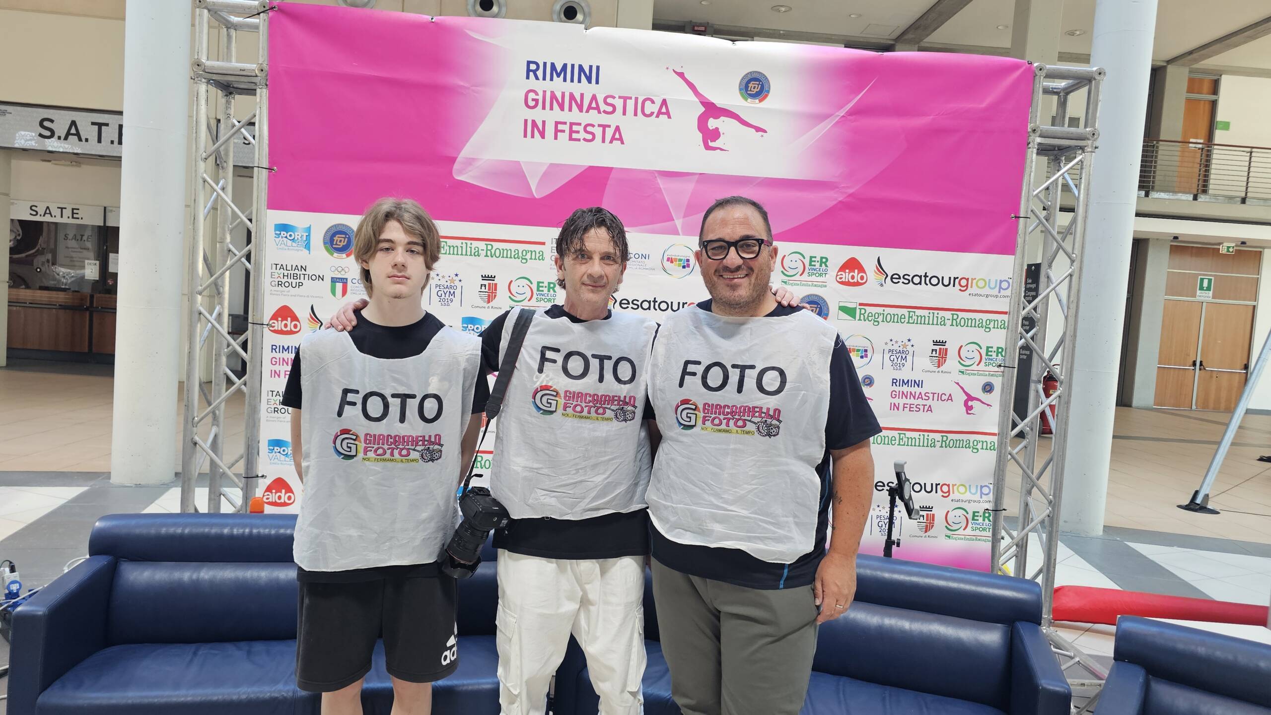 fotografi con backdrop ginnastica in festa